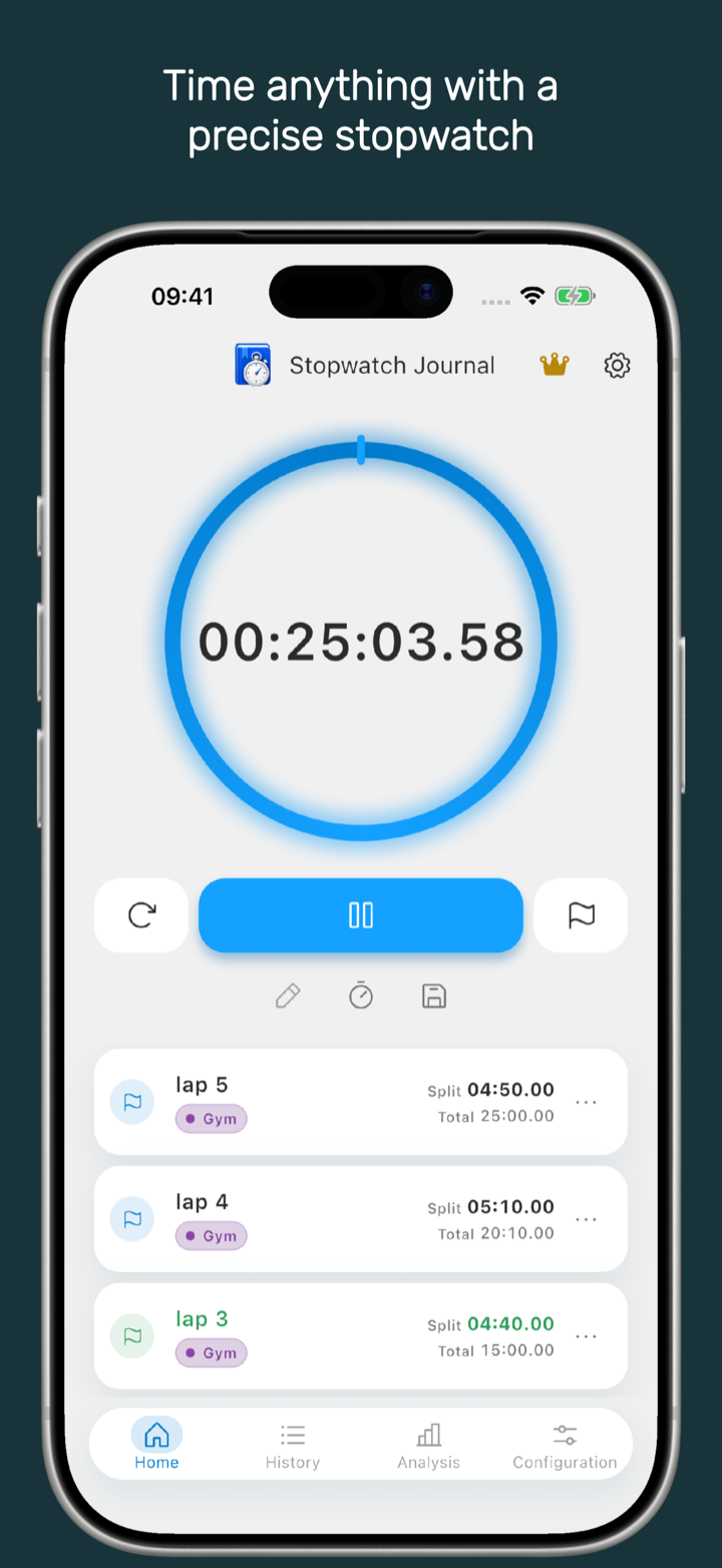 Stopwatch Journal screenshot 1